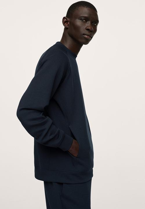 MANGO - Ibizac Pockets Thermoregulating Sweatshirt - Navy