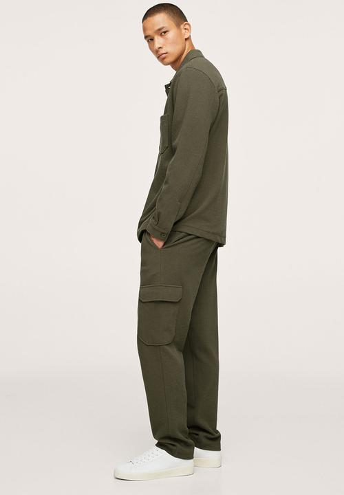 MANGO - Structured cotton SweatOvershirt - Dk Beige