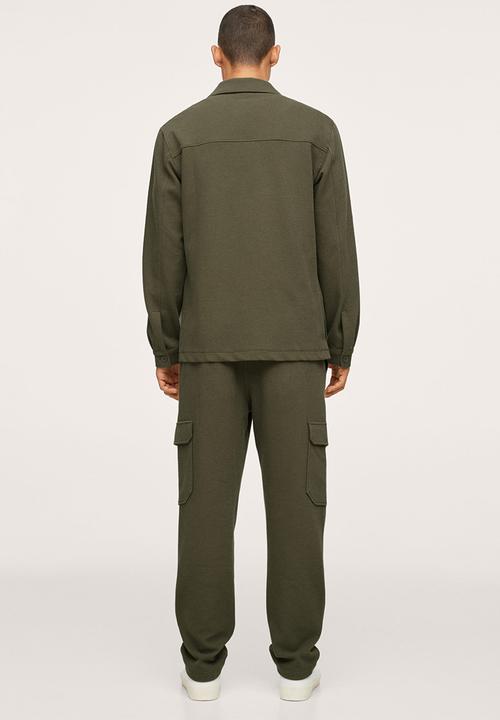MANGO - Structured cotton SweatOvershirt - Dk Beige