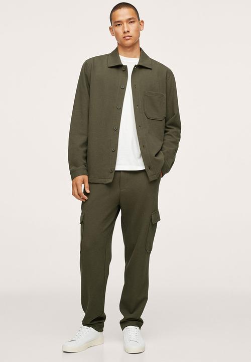 MANGO - Structured cotton SweatOvershirt - Dk Beige
