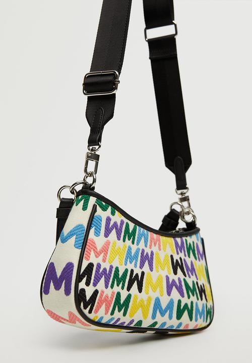 MANGO - Baguette bag with logo - multi 