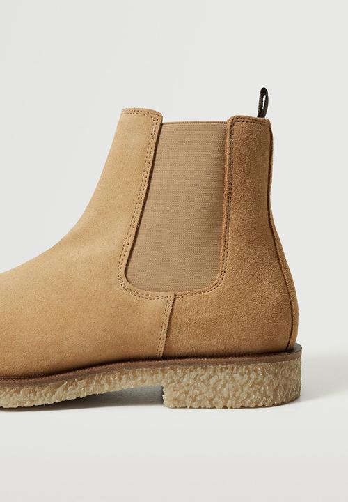 MANGO - Ankle boots crepbtn - stone