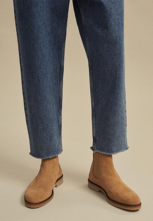 MANGO - Ankle boots crepbtn - stone