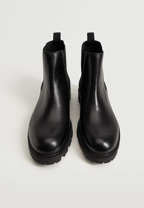 MANGO - Ankle boots trackchl - black