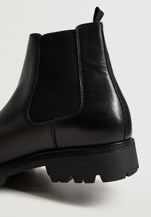 MANGO - Ankle boots trackchl - black