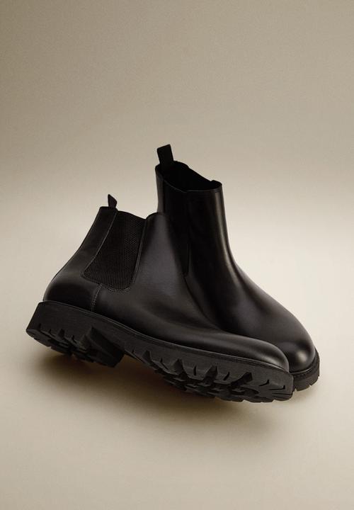 MANGO - Ankle boots trackchl - black
