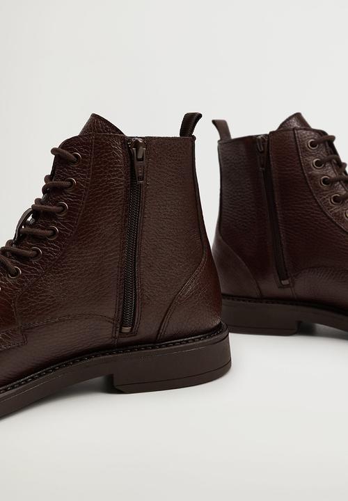 MANGO - Ankle boots botincre - brown