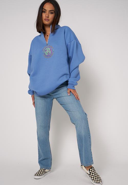 Daisy Street - Zip sweat - blue