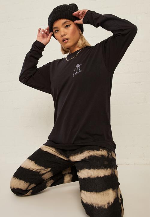 Daisy Street - Long sleeve tee - black