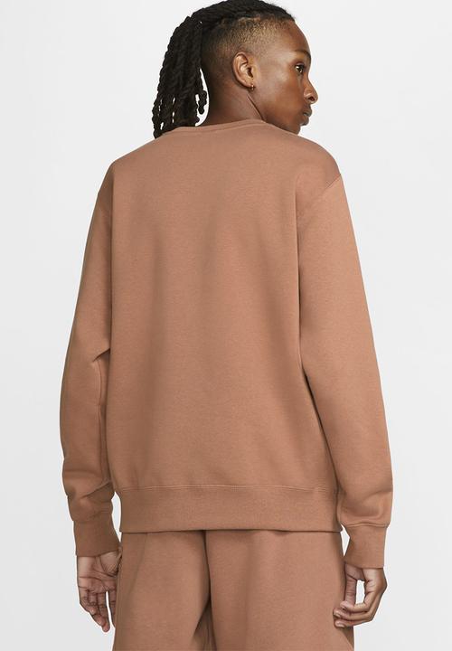 Nike - NSW Club Crew Neck Sweatshirt - Mineral Clay & White