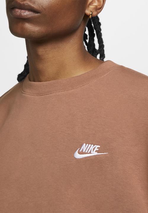 Nike - NSW Club Crew Neck Sweatshirt - Mineral Clay & White