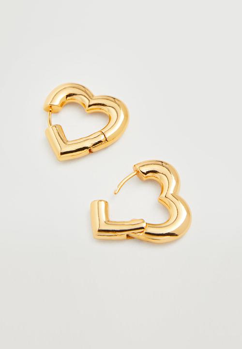 MANGO - Heart-shape earrings - gold