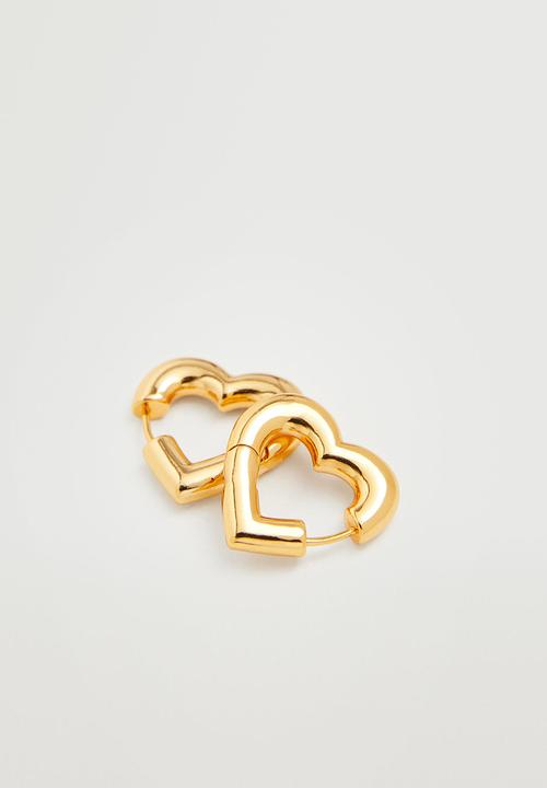 MANGO - Heart-shape earrings - gold