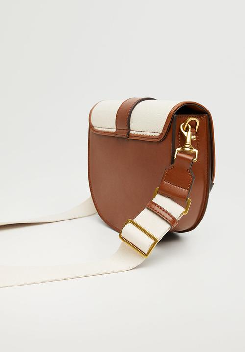 MANGO - Flap cross-body bag - brown 