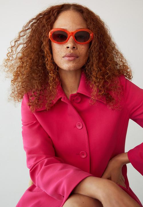MANGO - Clear frame sunglasses - coral red