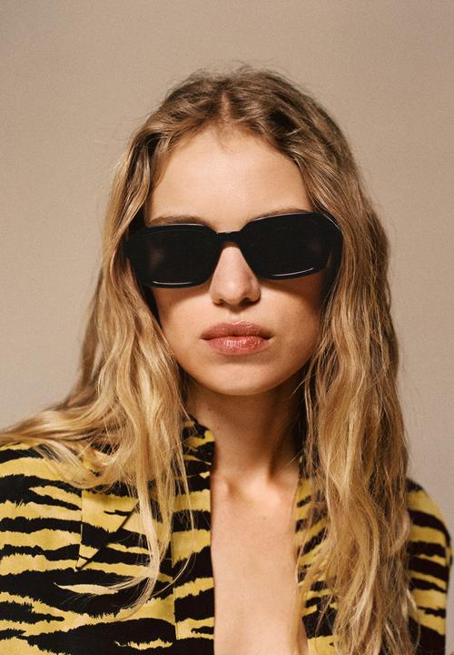 MANGO - Acetate frame sunglasses - black