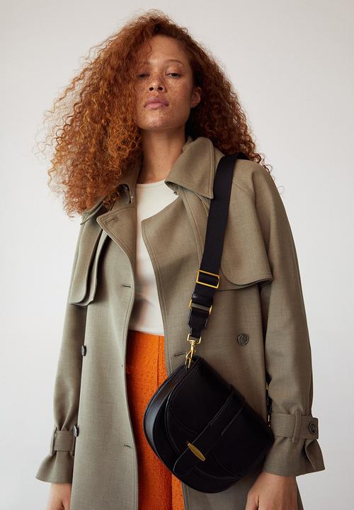MANGO - Flap cross-body bag - black