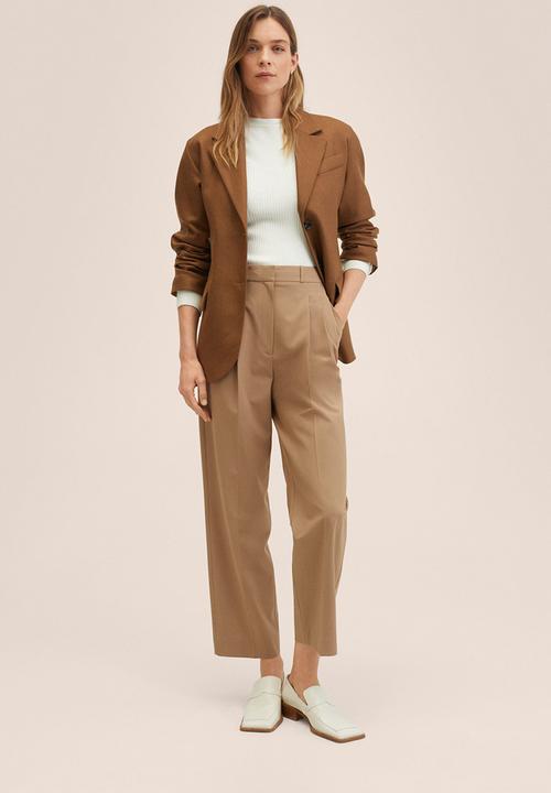 MANGO - Trousers jim - medium brown