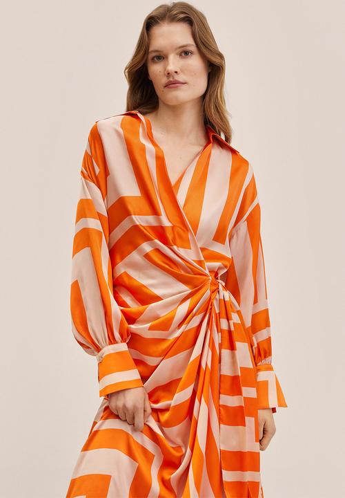 MANGO - Dress cinema - light pastel orange
