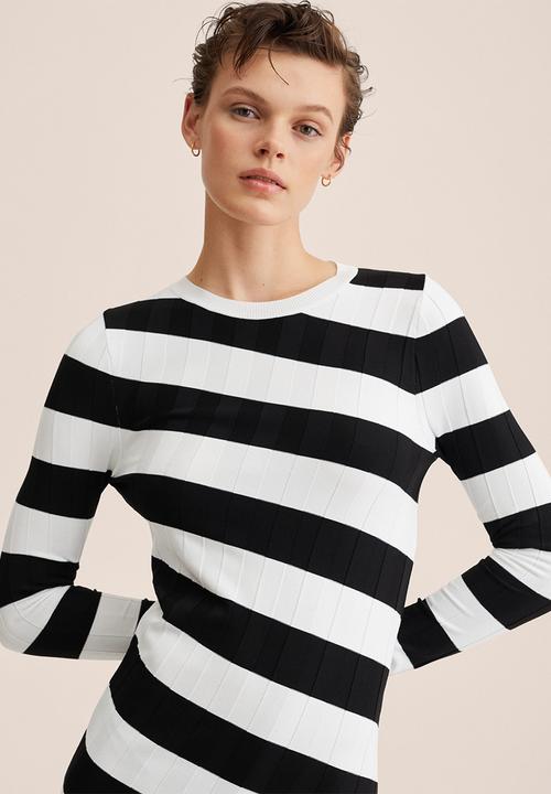 MANGO - Dress oblicua - black