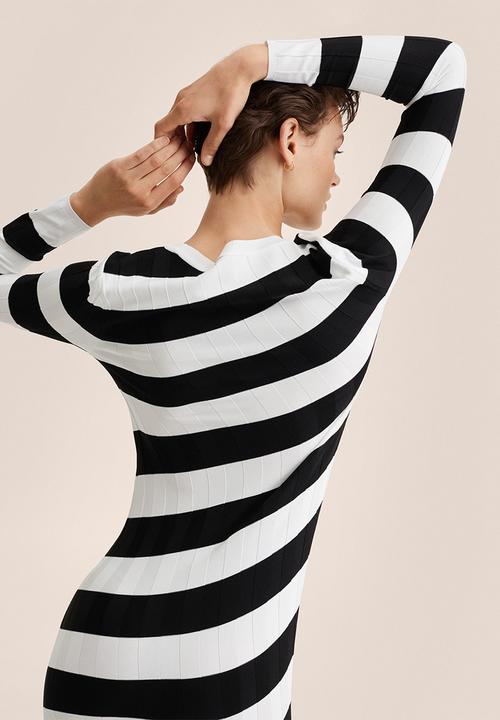 MANGO - Dress oblicua - black
