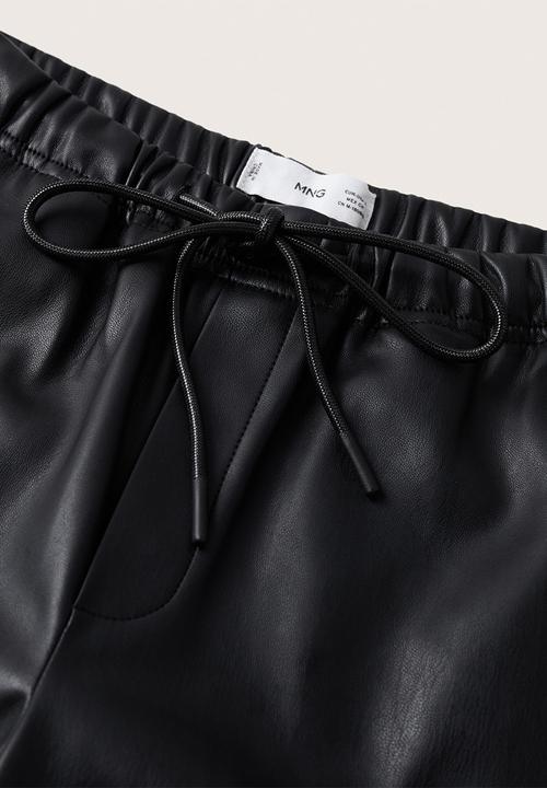 MANGO - Trousers apple - black