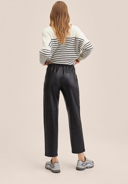 MANGO - Trousers apple - black