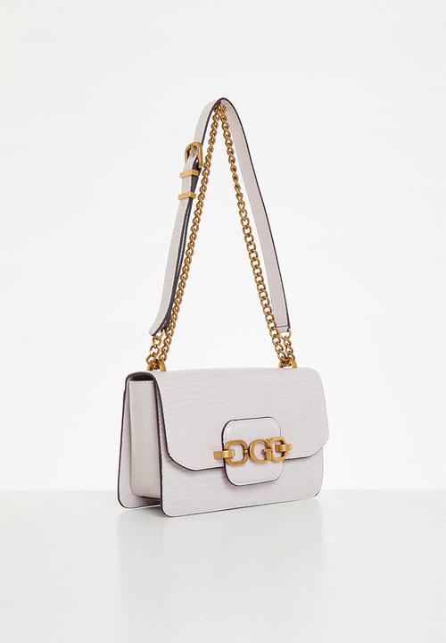 GUESS - Hensely croc crossbody flap - stone
