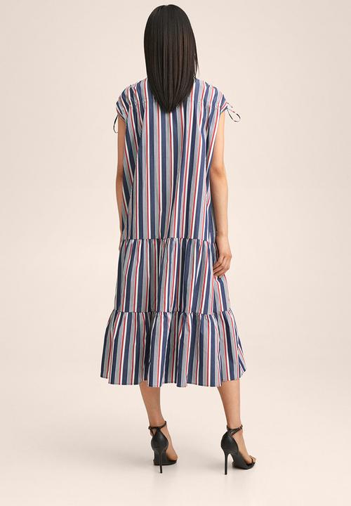 MANGO - Dress trip-h - navy