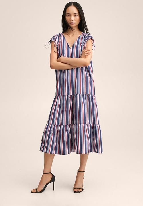 MANGO - Dress trip-h - navy