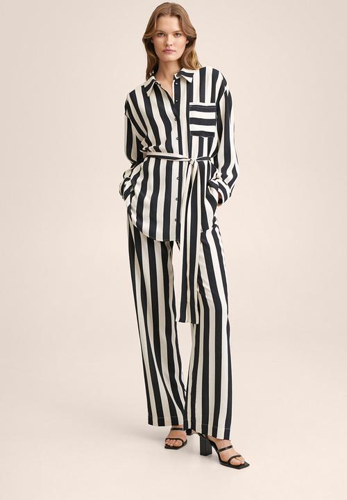 MANGO - Trousers ald - black