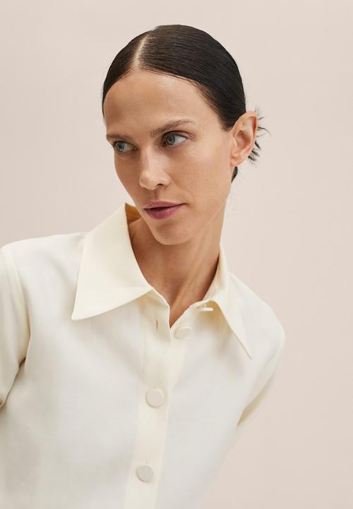 MANGO - Shirt pope-h - natural