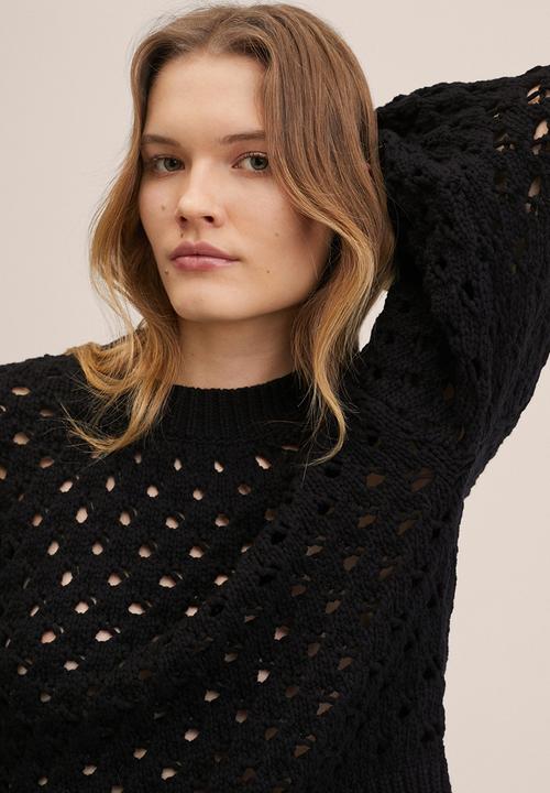 MANGO - Sweater monte - black