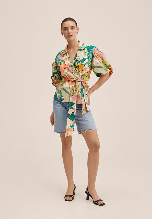 MANGO - Blouse tropi-h - green