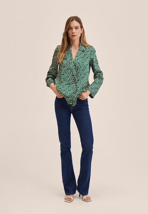 MANGO - Shirt chain - green