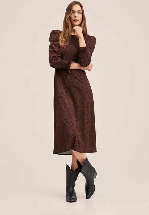 MANGO - Dress romera  - rust