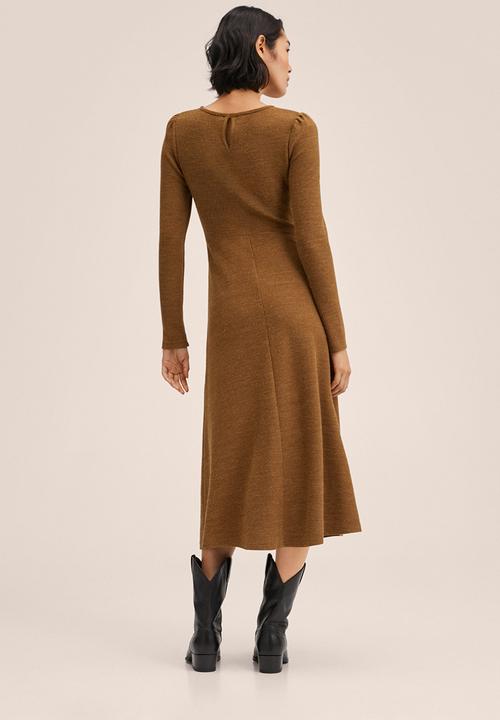 MANGO - Dress yueling - medium brown