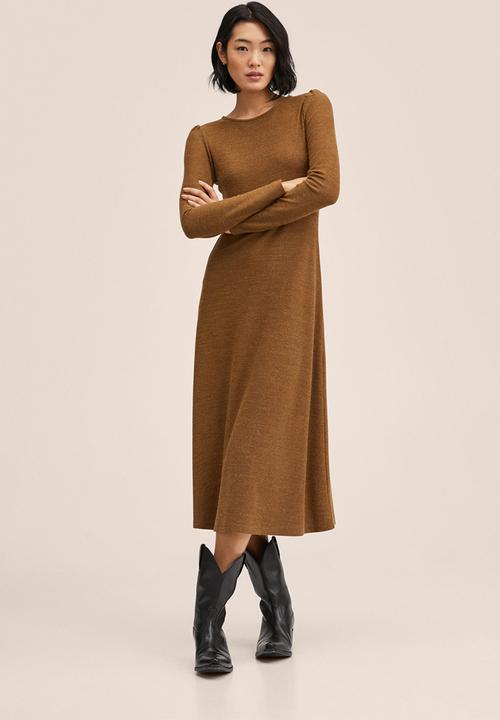 MANGO - Dress yueling - medium brown