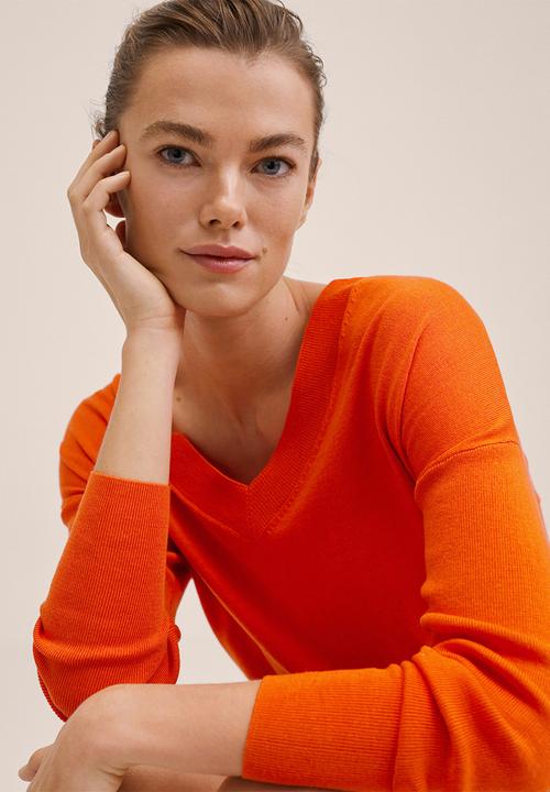 MANGO - Sweater lombia - dark orange