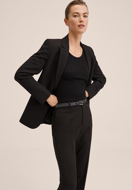 MANGO - Trousers boreal - black