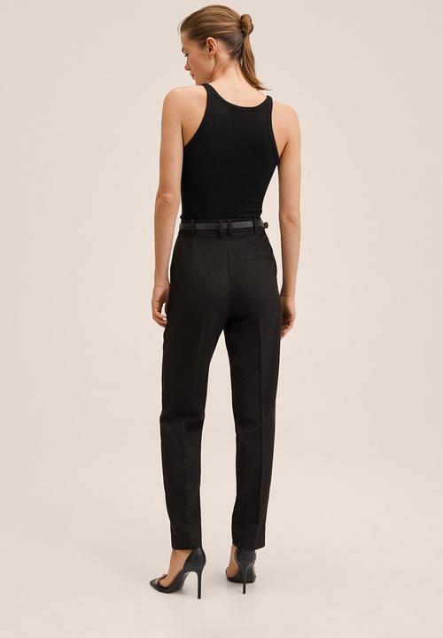 MANGO - Trousers boreal - black