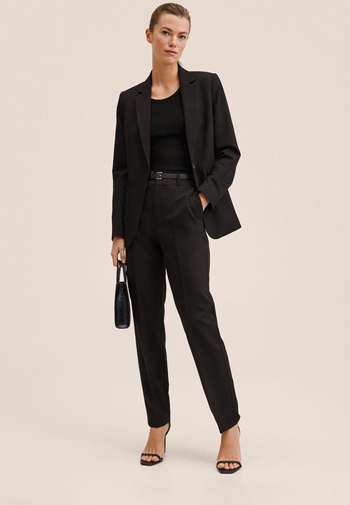 MANGO - Trousers boreal - black