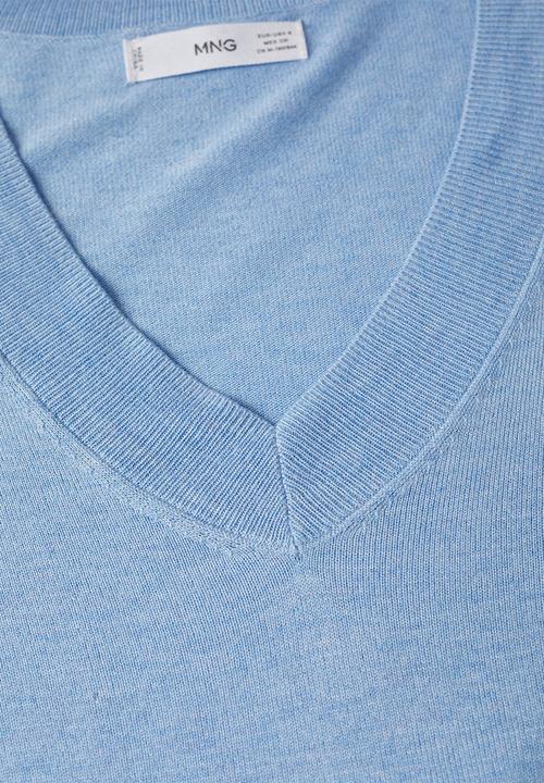 MANGO - Sweater lombia - light pastel blue