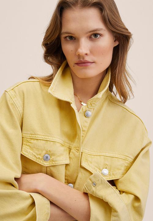 MANGO - Jacket mabel - medium yellow