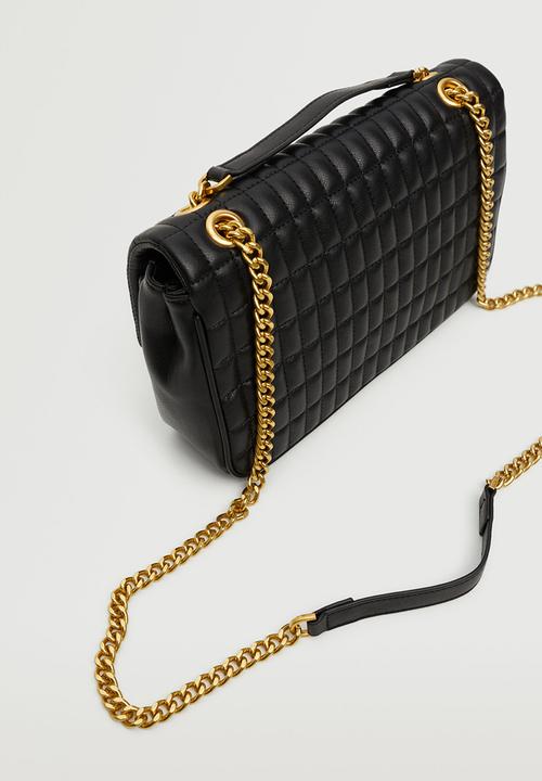 MANGO - Quilted chain bag - black