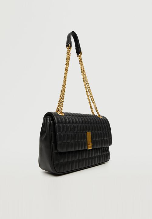 MANGO - Quilted chain bag - black