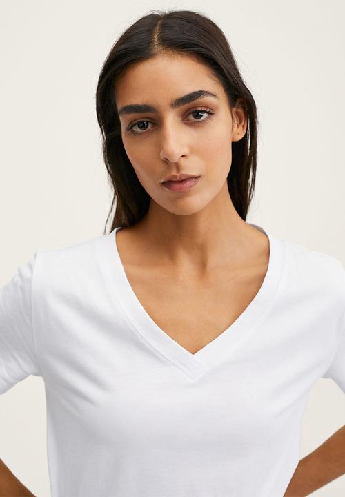 MANGO - T-shirt chalapi - white