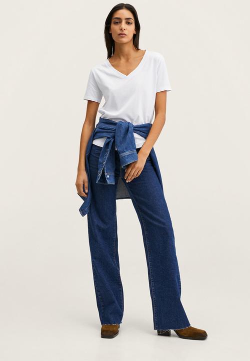 MANGO - T-shirt chalapi - white