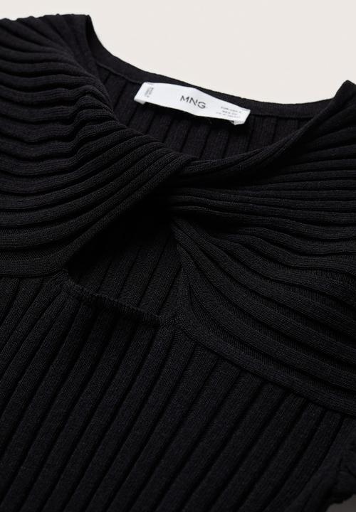 MANGO - Sweater risu - black