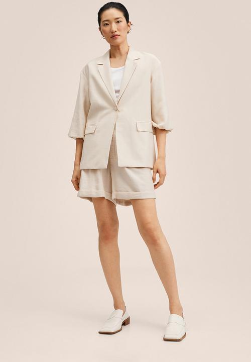 MANGO - Blazer combi-h - beige